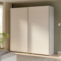 Line vaatekaappi liukuovilla 200x210 valkoinen